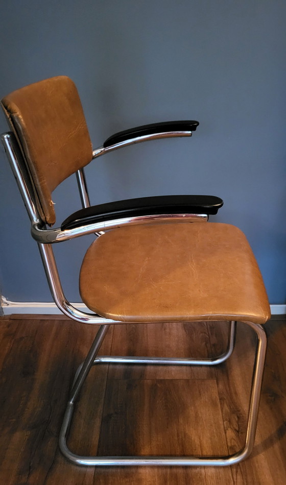 Image 1 of Gispen 207 tubular frame chair Willem Hendrik Gispen 1940's