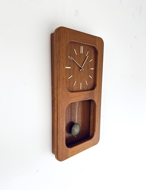 Vintage teak wall clock, DANclock '70