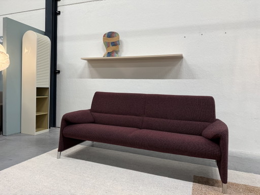 Leolux Felizia 3-Sitzer-Sofa, Stoff Andes, schwarz/rot