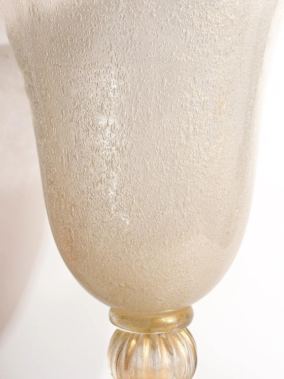 1950s Gilded Pulegoso Murano Glass Vase – Gold (photo 12 of 13)