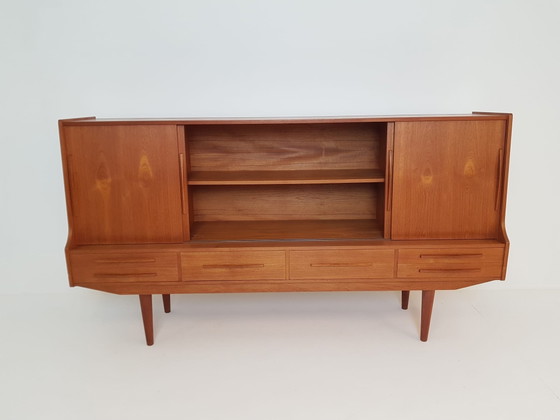 Vintage Deens Highboard Teak Houten Wandkast | Kast – Wood (photo 4 of 15)