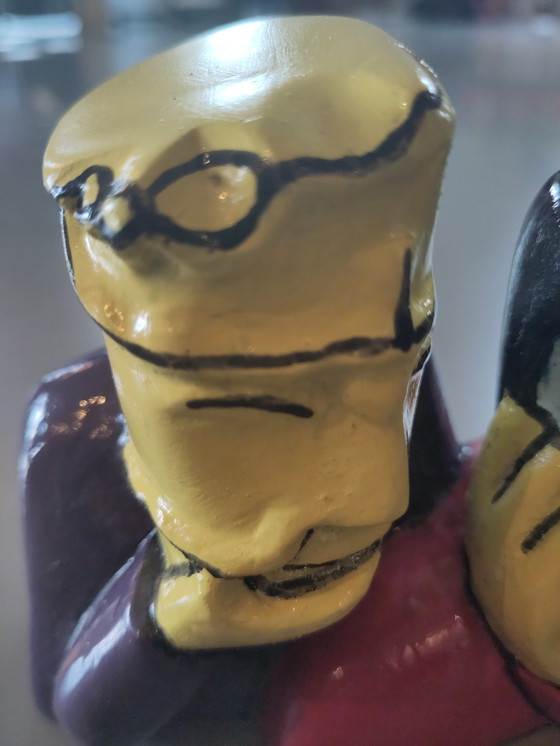 Image 1 of Herman Brood, resin sculpture, hear-see-speak-silence.