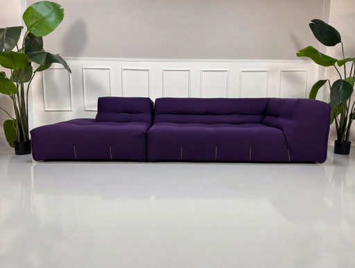 B&B Italia Tufty Too Designer Sofa Lila Stoff