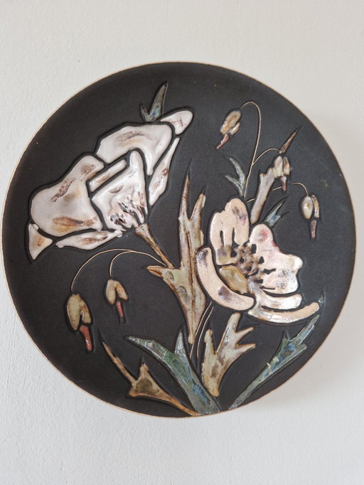 Piatto da parete.Decorazione floreale.Ruscha.Germania