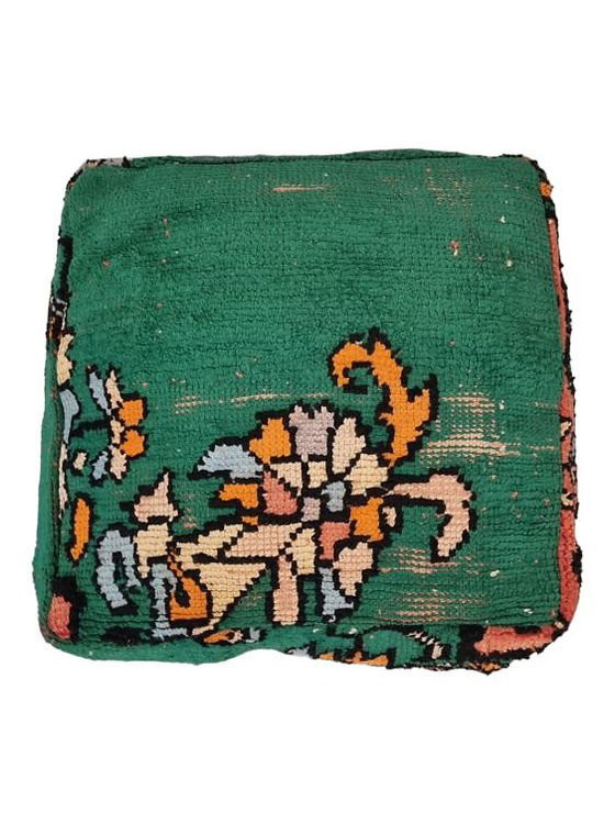 Image 1 of Moroccan pouf, vintage Berber seat cushion