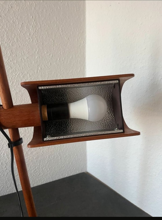 Image 1 of Mid-Century Temde Table Lamp – Teak Wood – Vintage 60s/70s