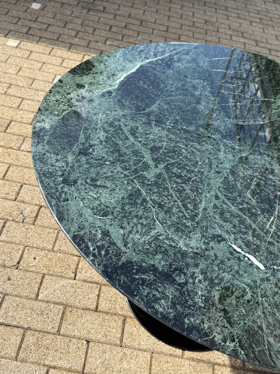 Original Round Knoll Tulip Dining Table (120cm) In Alpi Verde Glossy In New Condition!! Eero Saarinen (photo 14 of 15)