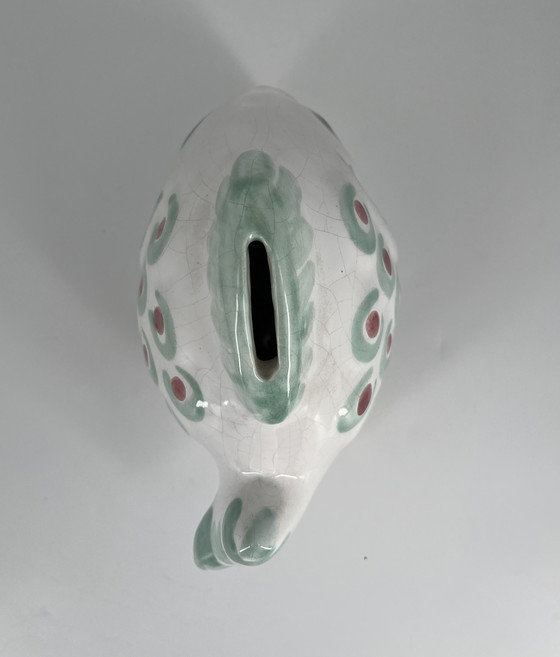 Image 1 of Vintage Gmundner Keramik Fish – Large Hand-Painted Money Box (19 cm)