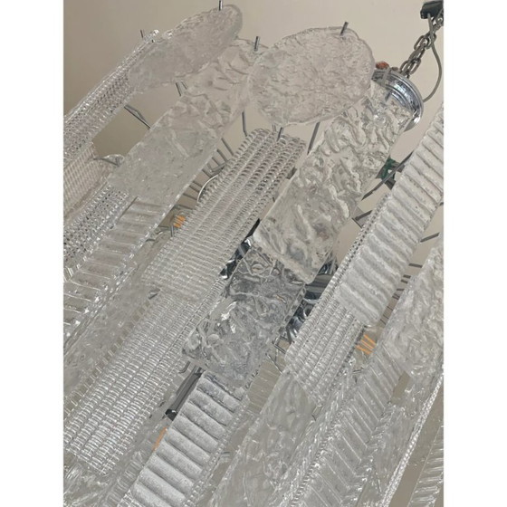 Image 1 of Lámpara de araña estilo Art Déco de cristal de Murano transparente Sputnik Art de SimoEng