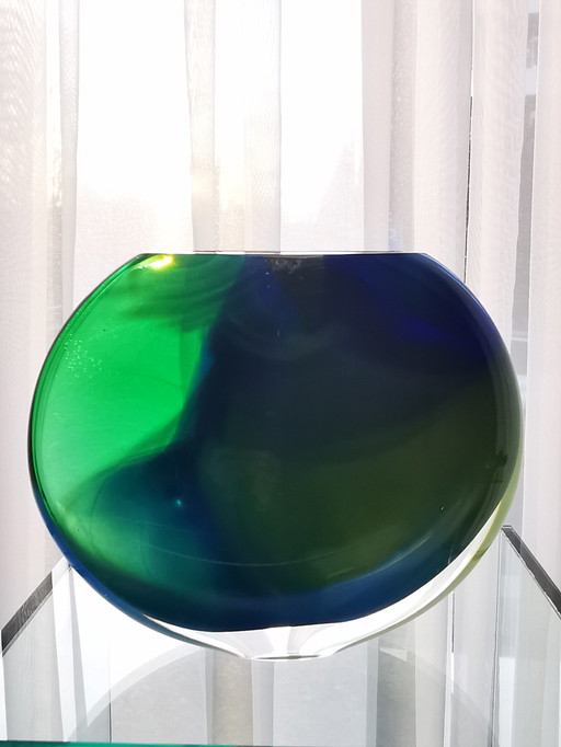 Vase, Ellipse, Hoglund art glass 1980s