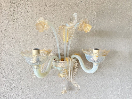 Applique murale Murano irisée vintage