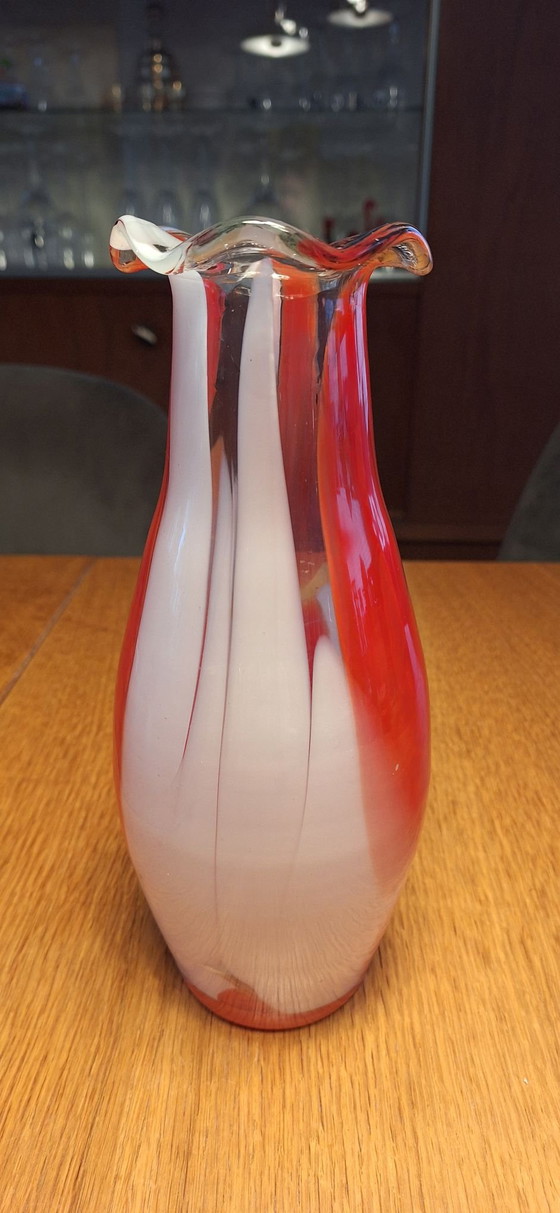 Murano / Empoli Style Vase, Glass, Red (photo 3 of 8)