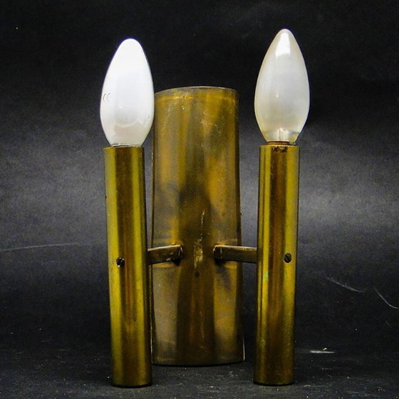 Zweiarmige Wandleuchte aus Metall, 1970er Jahre – Wandleuchten (photo 8 of 8)
