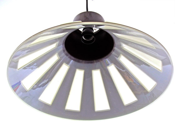 Lampada a Sospensione Vintage UFO Space Age Anni '70 | Marrone Bianco – Lampade a sospensione, Plastica (photo 7 of 9)