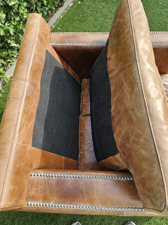 Image 1 of Luxe Leren Cube Fauteuil