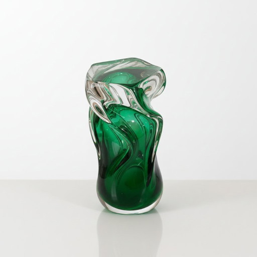 Josef Hospodka Kunstvase aus gedrehtem Glas