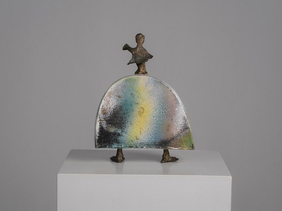 Handgemaakte, sculpturale keramische sieradendoos, Europa, jaren 1980 – Glaskunst, Glass, Ceramic (photo 5 of 11)