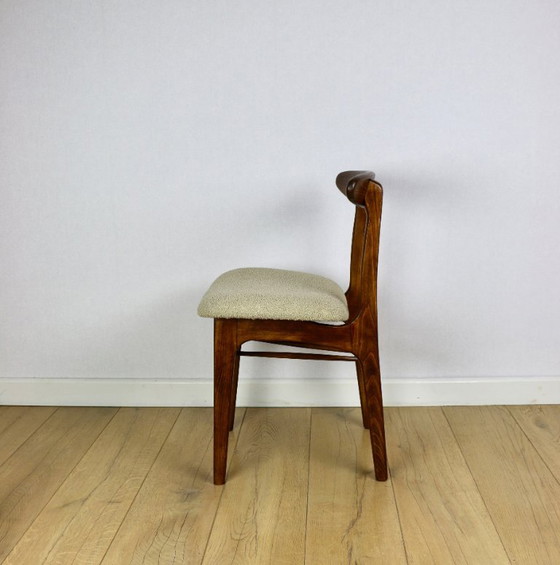 Image 1 of Hałas vintage chairs beige boucle - set of 3