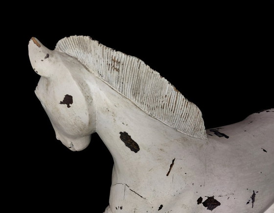 Image 1 of Cavallo in legno intagliato – Arte popolare – Francia/Svizzera, circa 1880