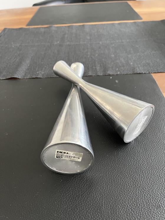 Image 1 of Kandelaars 2 Stuks Ontworpen door Erika Pekkari voor Ikea 1990