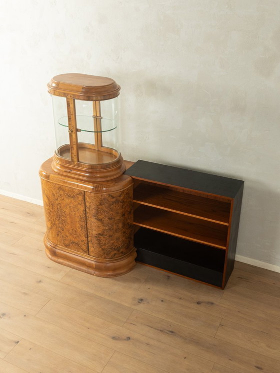 Image 1 of Vintage Art Deco vitrinekast uit de jaren 1930