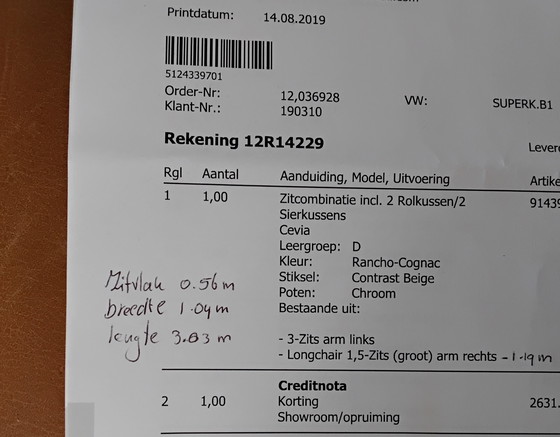 Image 1 of Goed onderhouden leren bank