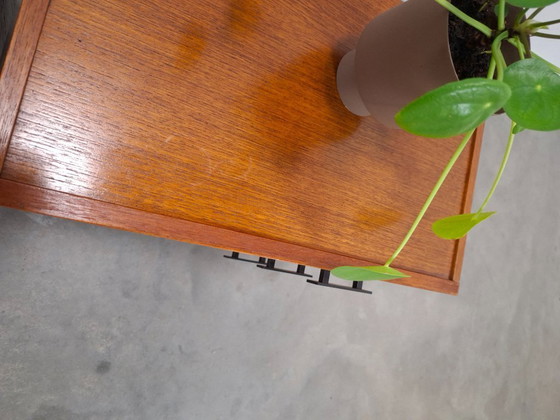 Image 1 of Set teak zwevende nachtkastjes met lades Denemarken