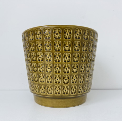 Vintage West Germany Ceramic Flower Pot, 1970s