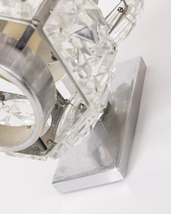 Image 1 of Paire de lampes murales en cristal des années 60 conçues par Kinkeldey