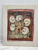 Hans Innemee, "Proceedings in Finding the Deeper Clue". Dipinto su pannello di legno.