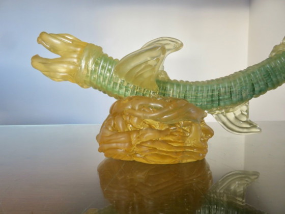 Image 1 of Resin sculpture depicting an imaginary and monstrous fish