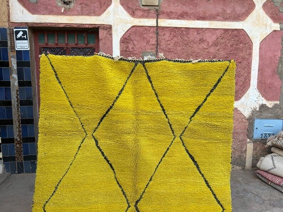 Traditioneel geel Berberkleed van natuurlijke wol, 150 cm x 250 cm – Accupunto, Vloerkleden en tapijten, Wool (photo 3 of 8)