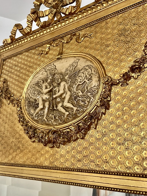 Gilded Louis Seize mirror (1880-1890).