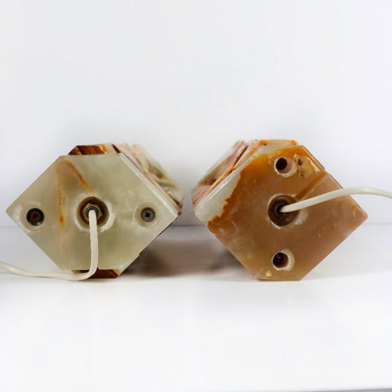 Coppia di lampade da comodino in onice – Paire de lampes de chevet en onyx, Lampade da tavolo, Stone (photo 12 of 12)