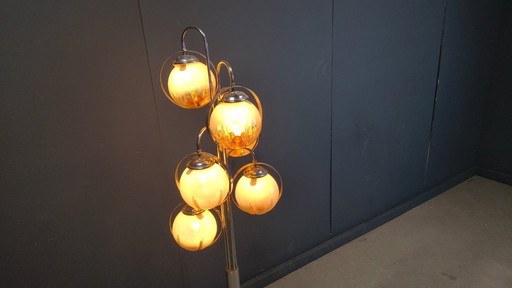 Vintage vloerlamp van Murano-glas van Mazzega, jaren 70.
