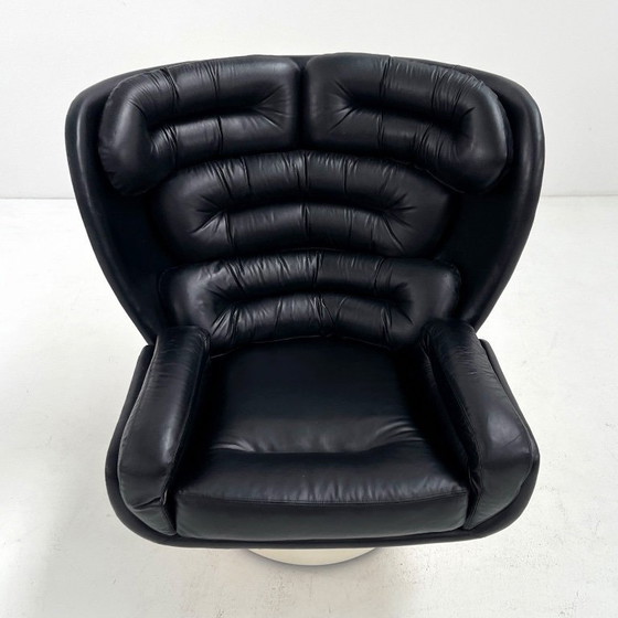 Image 1 of Black & White Elda Lounge Chair by Joe Colombo for Comfort, 1960s