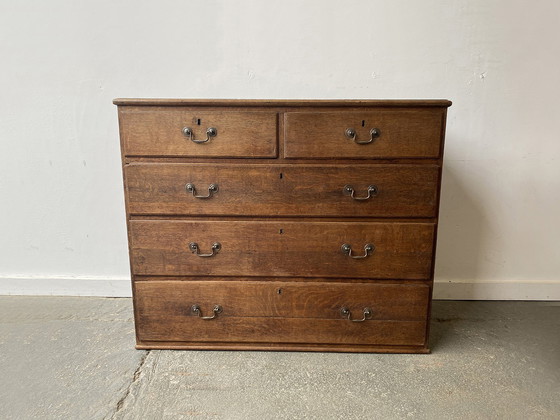 Image 1 of Early 19th Century Georgian Oak Chest of Drawers