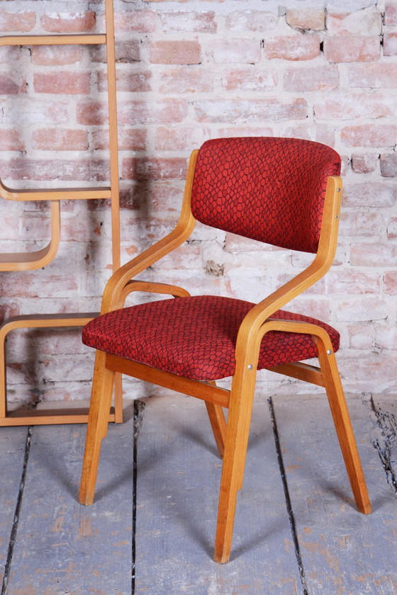 Ensemble de six chaises originales de style Mid-Century, par Ludvik Volak, en érable, République tchèque, (photo 9 of 19)