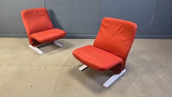 Image 1 of Pierre Paulin Concorde chairs, set of 4, 1960s