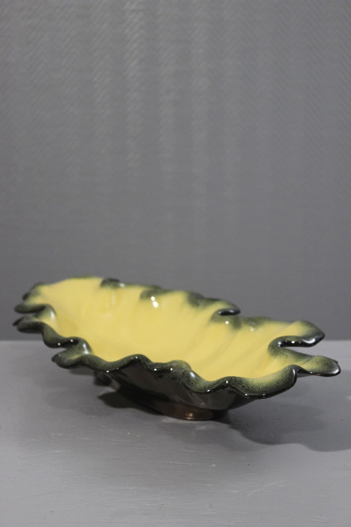 Große Obstschale Keramik Vintage Freiform Ceramidi Marseille 1950s