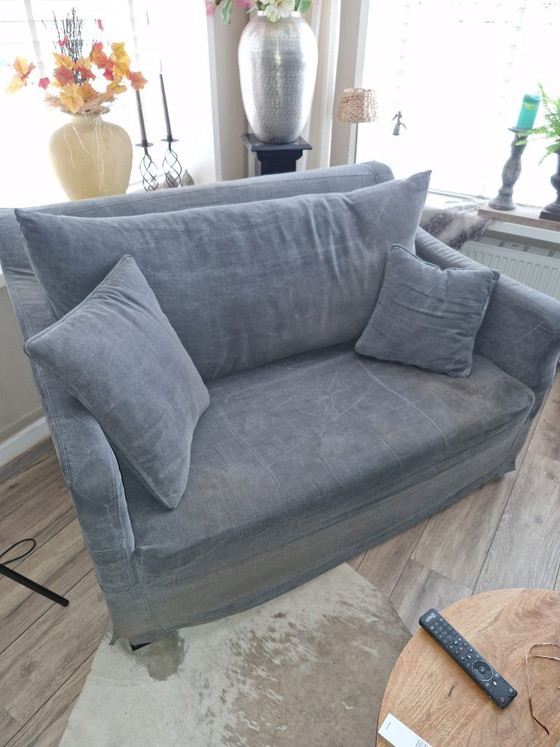 Set di divani tessili grigi a due e tre posti, Sofà, Tessile, Grigio, Modern (foto 3 di 15)