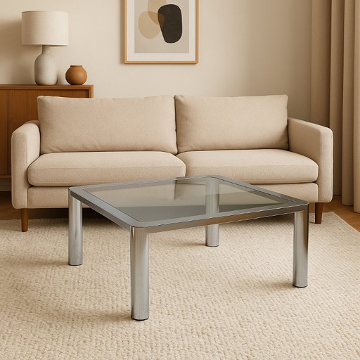 Tavolino Space Age in cromo Cinova