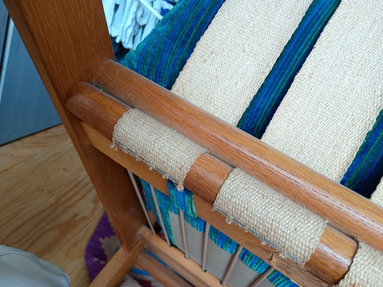 Fauteuil bas Bergmann style Mid-Century – Textile, Wood (photo 7 of 8)