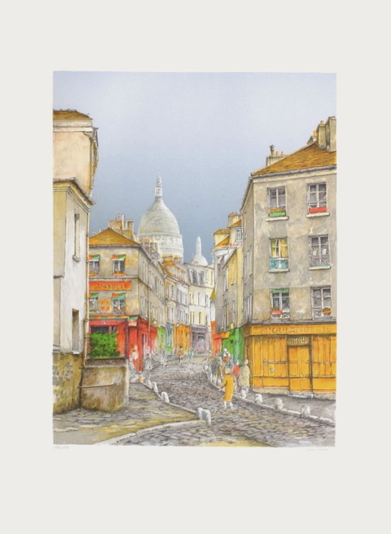 Image 1 of Jean KEIME Montmartre - rue Saint Vincent Gesigneerde litho 1995