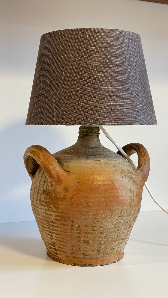 Image 1 of Vintage French Pottery Lamp