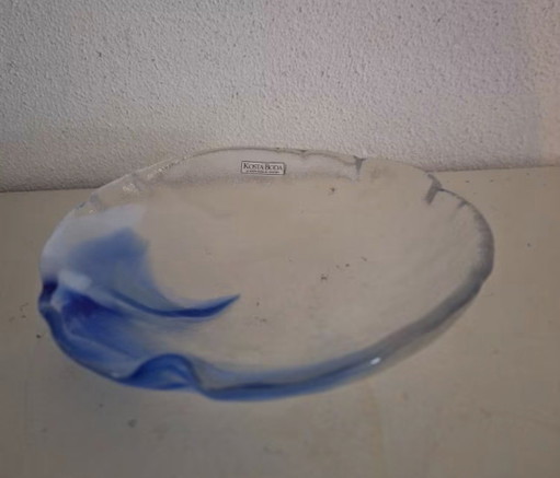 Kosta Boda Glazen Schaal Met Blauwe Accenten – servies, Glass