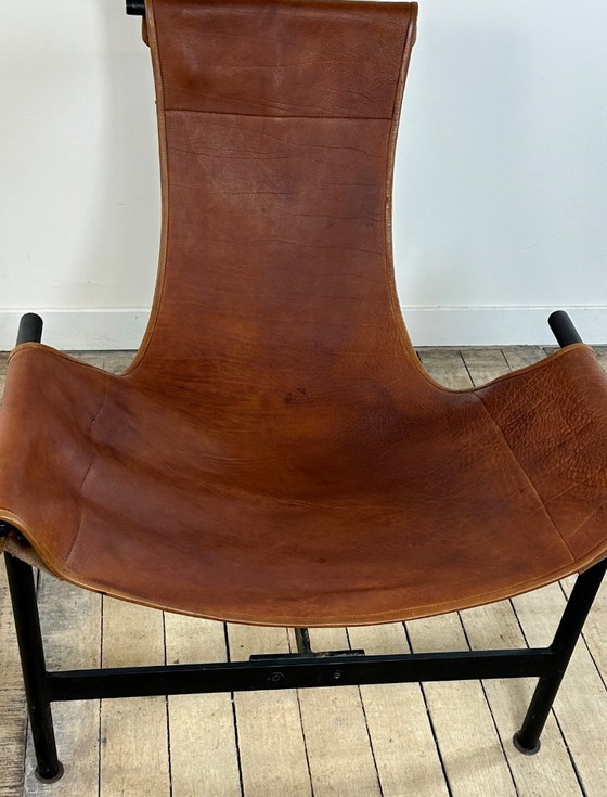 Image 1 of Vintage Danish hanging chair from the 1970s in leather