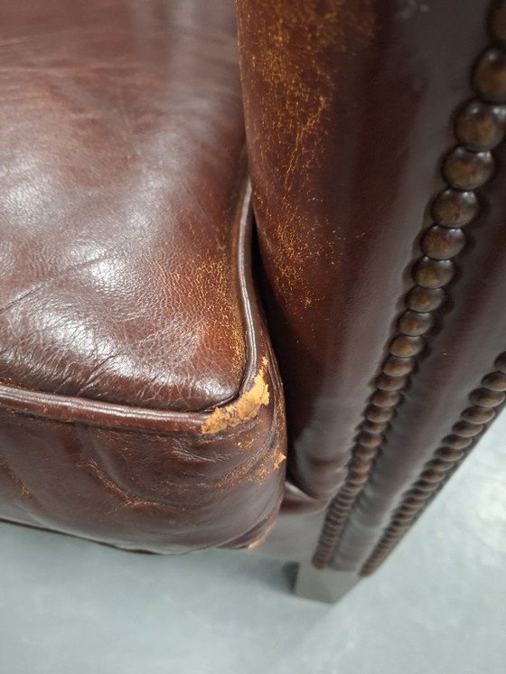 Image 1 of Sheepskin two-seater club sofa