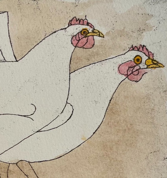 Image 1 of Francois-Xavier Lalanne (1927-2008) La gallina, ensayo único en acuarela