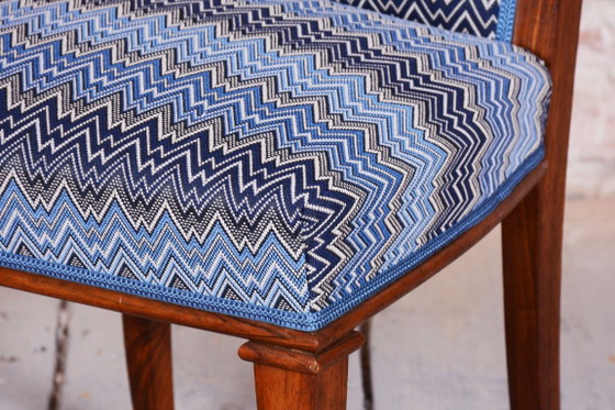 Par de sillones Art Déco restaurados, Jules Leleu, polacos, nogal, Francia, década de 1920. – Textile, Wood (photo 11 of 11)